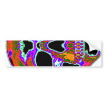 Psychedellic Skull bumper stickers by HalloweenSpirit Psychedellic Skull bumper stickers