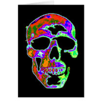 Psychedellic Skull Greeting Card