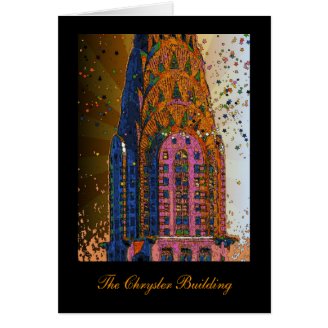 Psychedlic NYC: Chrysler Building Top Closeup #1 Greeting Card
