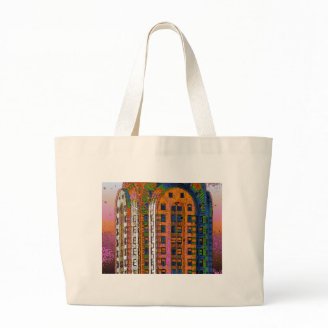Psychedlic NYC: Chrysler Building Top Closeup #2 Canvas Bag