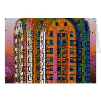 Psychedlic NYC: Chrysler Building Top Closeup #2 Greeting Card