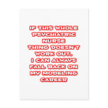 Psychiatric Nurse Humor ... Modeling Career Post Card
