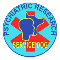 PSYCHIATRIC RESEARCH DOG stickers