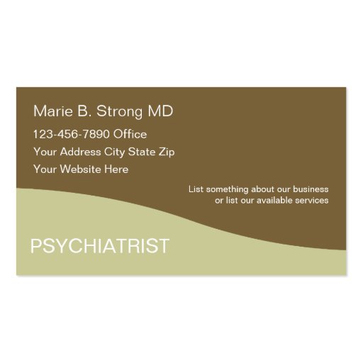Psychiatrist Business Cards