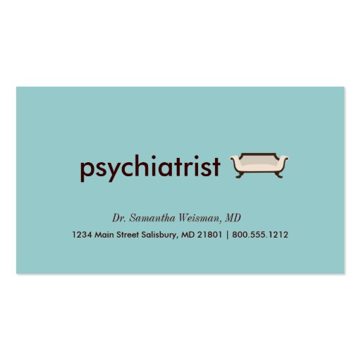 Psychiatrist Business Cards (front side)