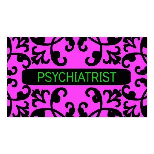 Psychiatrist Pink Business Card (front side)