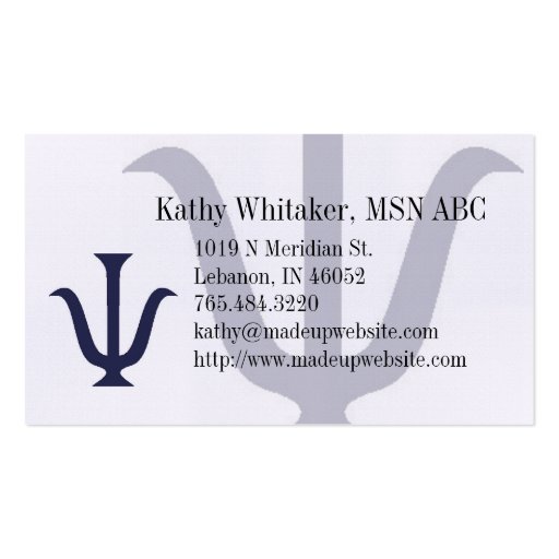 Psychiatry Appointment Card Business Card Template (front side)