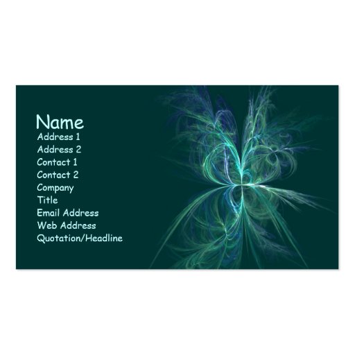 Psychic Energy Fractal Business Card (front side)