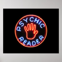 Psychic Reader Neon Sign Print