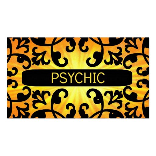 Psychic Sunshine Damask Business Card