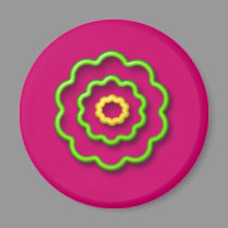 Psychidelic Flower magnets