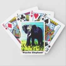"Psycho Elephant" Playing Cards playing cards