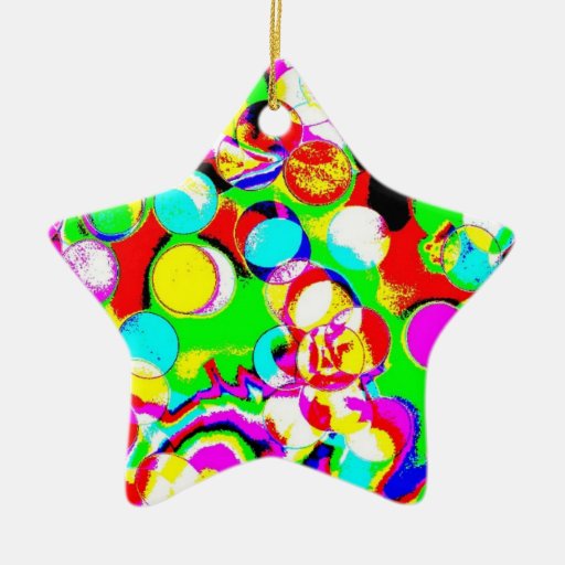 Psychodelic Christmas Party Lights Christmas Tree Ornament