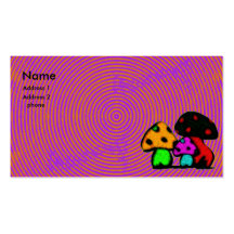 psychodelic mushroom card business card