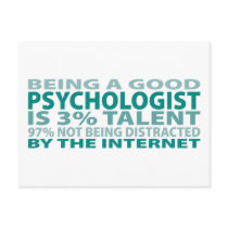 Psychologist 3% Talent postcards by sciencewillprevail Psychologist 3% Talent postcards