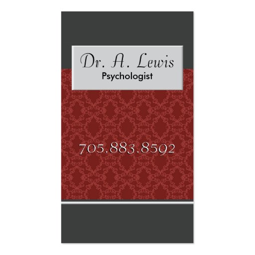 Psychologist and Medical Business Card - Monogram