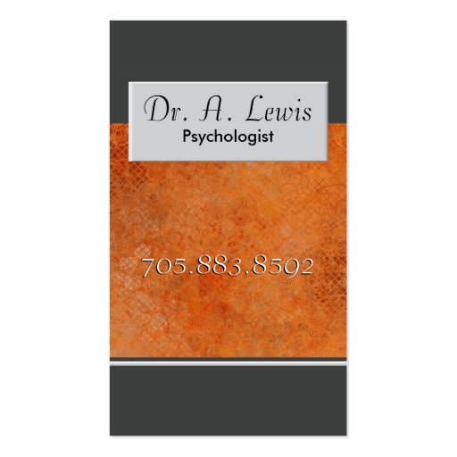 Psychologist and Medical Business Card - Monogram (front side)