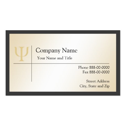 Psychologist Business Card (front side)