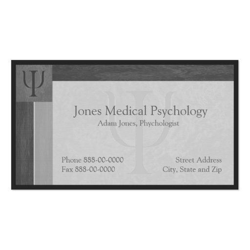 Psychologist Business Card (front side)