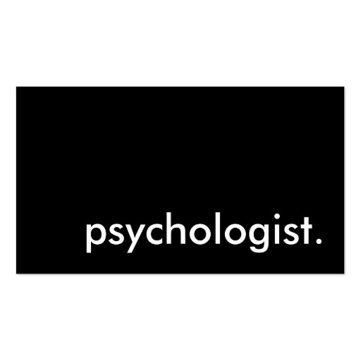 psychologist. business card (front side)