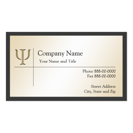 Psychologist Business Card (front side)