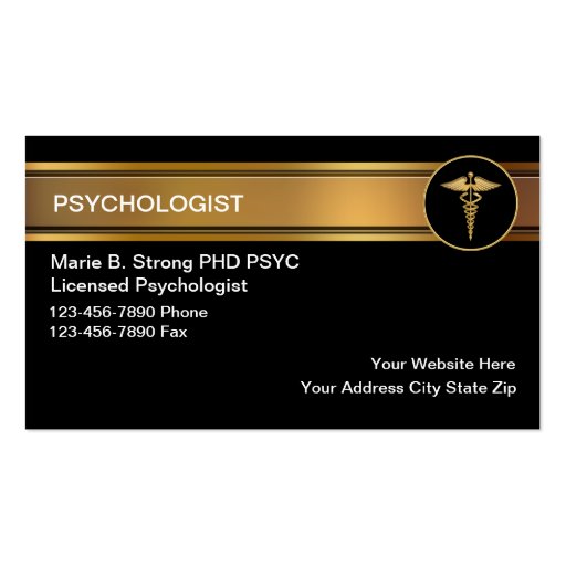 Psychologist Business Cards (front side)