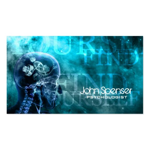 Psychologist Cosmo Blue Business Card (front side)