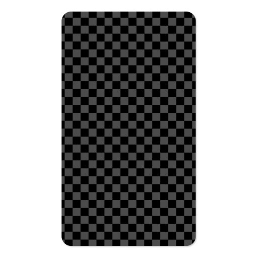 Psychologist - Elegant Black Checkered Business Card Template (back side)