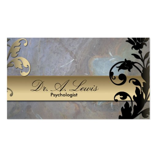 Psychologist & Psychiatrist Business Card - Floral (front side)