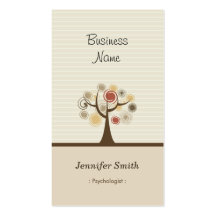 Psychologist - Stylish Natural Theme Business Cards