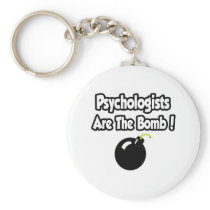 Psychologists Are The Bomb! keychains