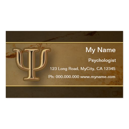 Psychology Business Card Template (front side)