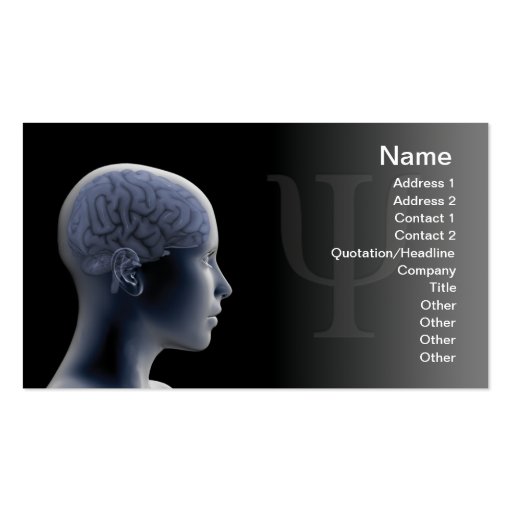 Psychology Business Card Templates (front side)