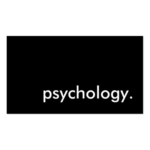 psychology. business cards (front side)