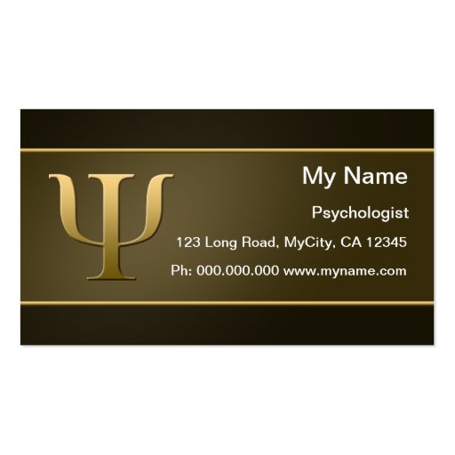 Psychology Business Cards (front side)