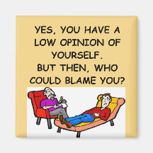 PSYCHology joke Fridge Magnet