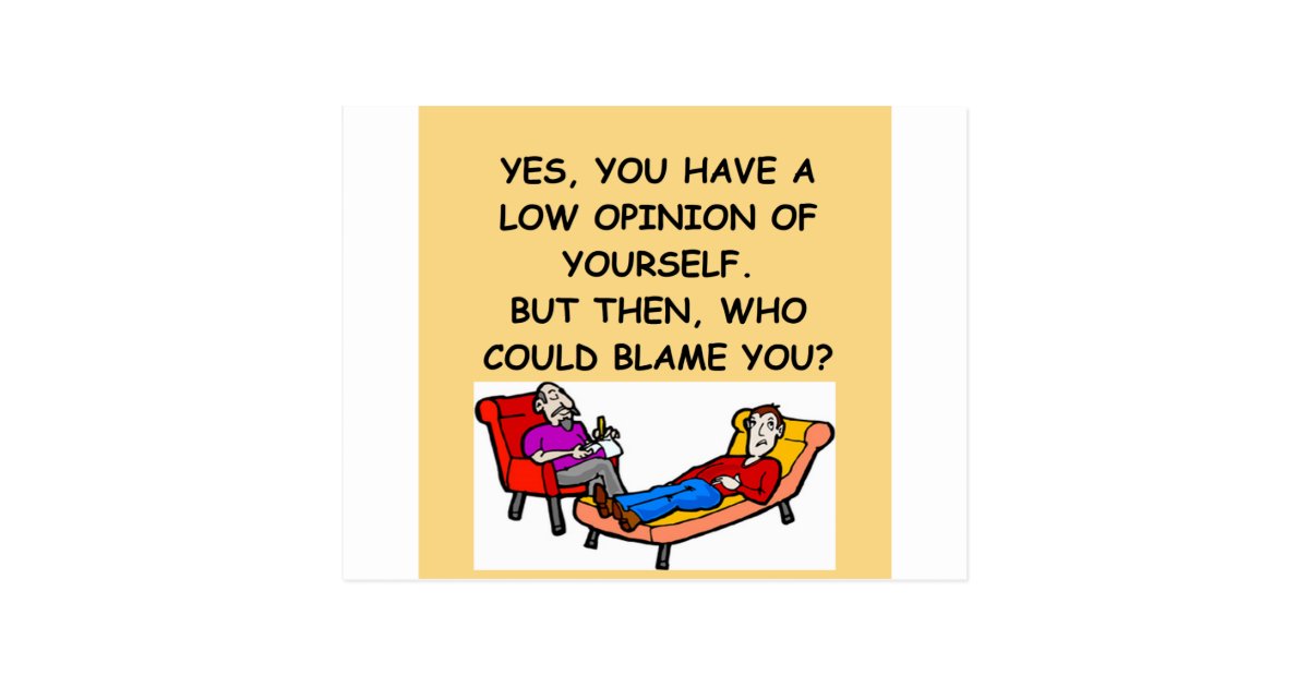 PSYCHology joke Postcard Zazzle