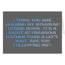 Psychology: the study of people who are paranoid cards