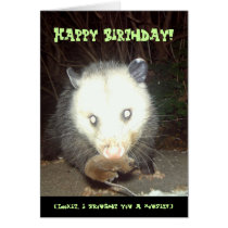 Psychopossum Birthday Card cards