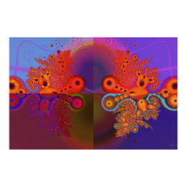 Psyctopus Red Coral Pursuit Collage 2 posters