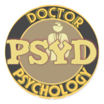 PsyD LOGO - DOCTOR OF PSYCHOLOGY stickers