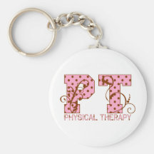 pt pink and brown polka dots key chains