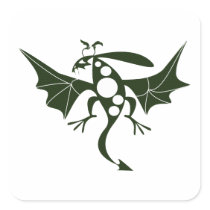 pterosaur square stickers