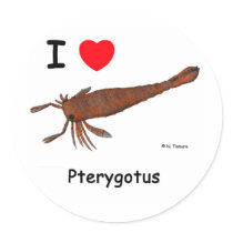 Pterygotus Round Stickers