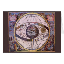 Ptolemaic Solar System, Andreas Cellarius Greeting Cards