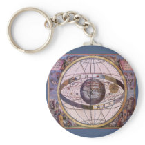 Ptolemaic Solar System, Andreas Cellarius Key Chain