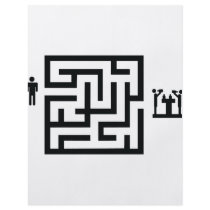 pub labyrinth icon flyer design