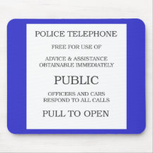 Public Call Box sign Mousepads