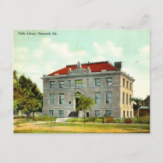 Public Library, Hammond, Indiana Vintage 1911 postcard