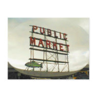 Public Market in Seattle, WA postcard